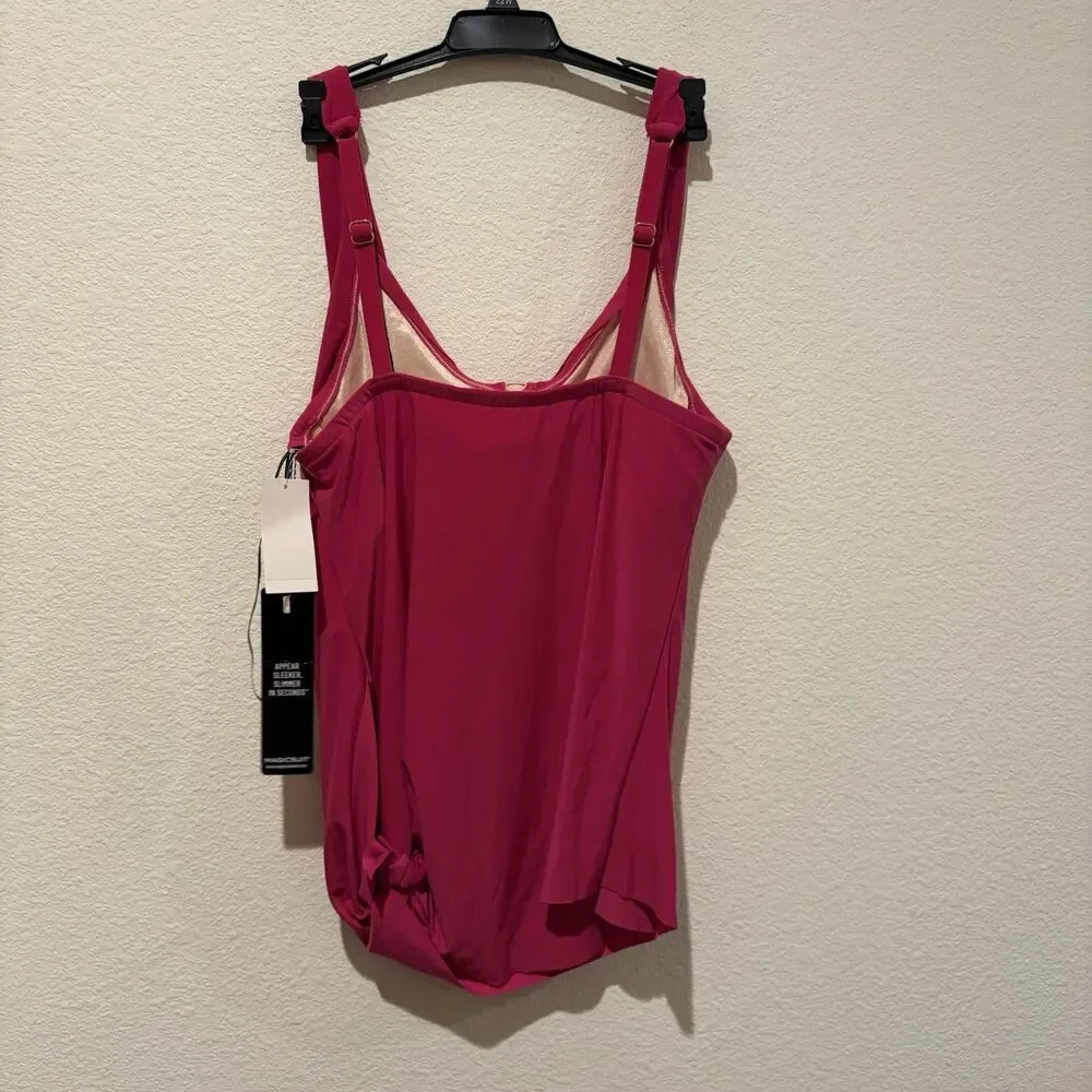 NWT MagicSuit Winnie Underwire Tankini Top Cowl neck Women Sz 10 Swimsuit $128